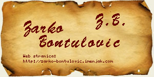 Žarko Bontulović vizit kartica